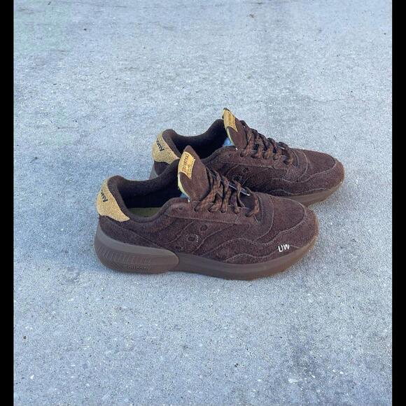 Saucony Jazz NXT x Universal Works Brown Mens Sz 8 FLAWLESS - Picture 3 of 7